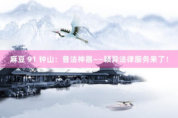 麻豆 91 钟山：普法神器——颖异法律服务来了！